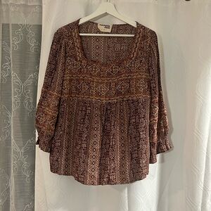 Savanna Jane Multicolor Patterned Blouse